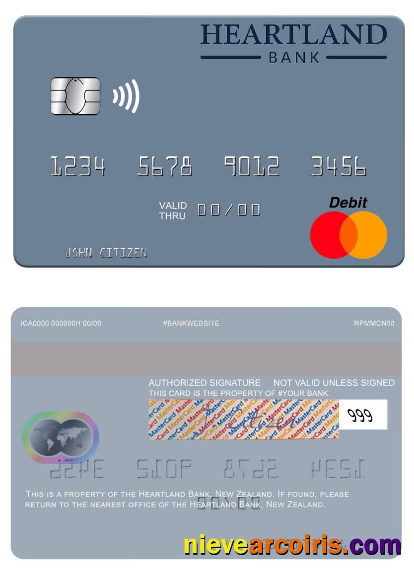 New Zealand Heartland Bank mastercard